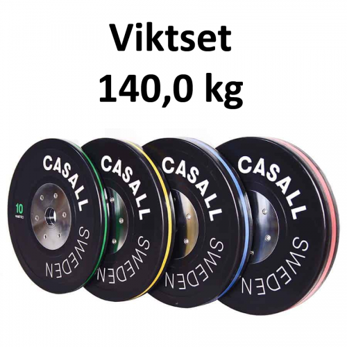 Viktset 140 kg Casall Pro Bumper Elite Plate - Internationella