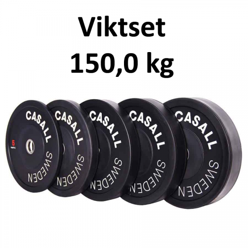 Viktset 150 kg Casall Pro Bumper Plate - Internationella