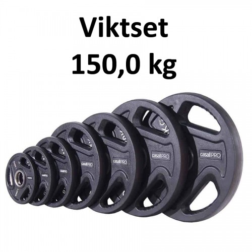 Viktset 150 kg Casall Pro Olympic Weight Plates, Rubber