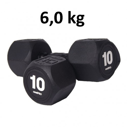 Hantel Casall Pro Hexagon Dumbbell Rubber 6.0 kg