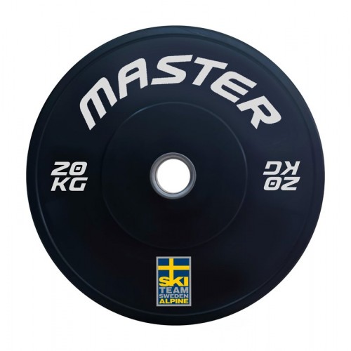 Viktskiva Master Fitness SkiTeam Bumperplate 20,0 kg